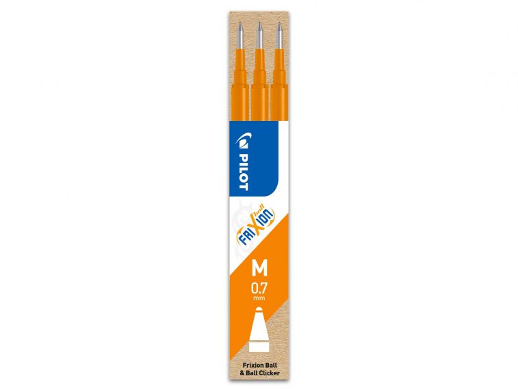 Wkład do pióra kulkowego Frixion Ball 0,7 mm. pomarańczowy (3 szt.) Pilot